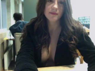 the girl in the library fucks herself and shows herself naked. nud
